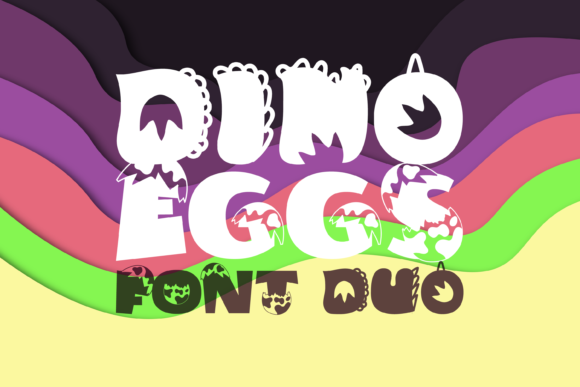Dino Eggs Duo: A Playful Display Font for Digital Projects