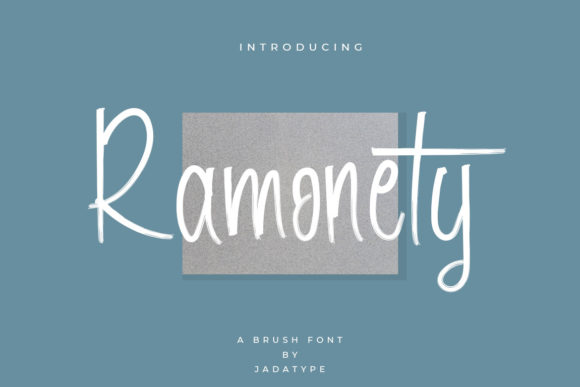 Ramonety: A Brushed Handwritten Display Font for Authentic Branding