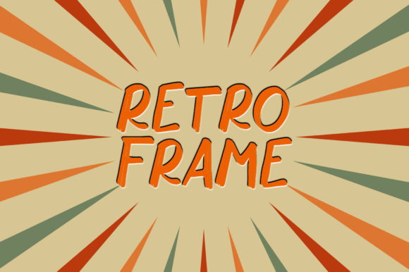 Retro Frame Font for Handmade and Commercial Designs