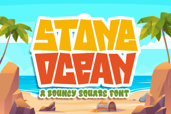 Stone Ocean: A Playful Display Font for Bold Branding