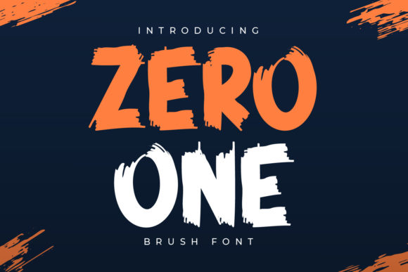 Zero One: A Bold Display Font for Handmade Creations